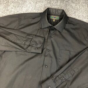 Alexander Julian Colours Black Dress Shirt‎ XLT Long Sleeve Button Up